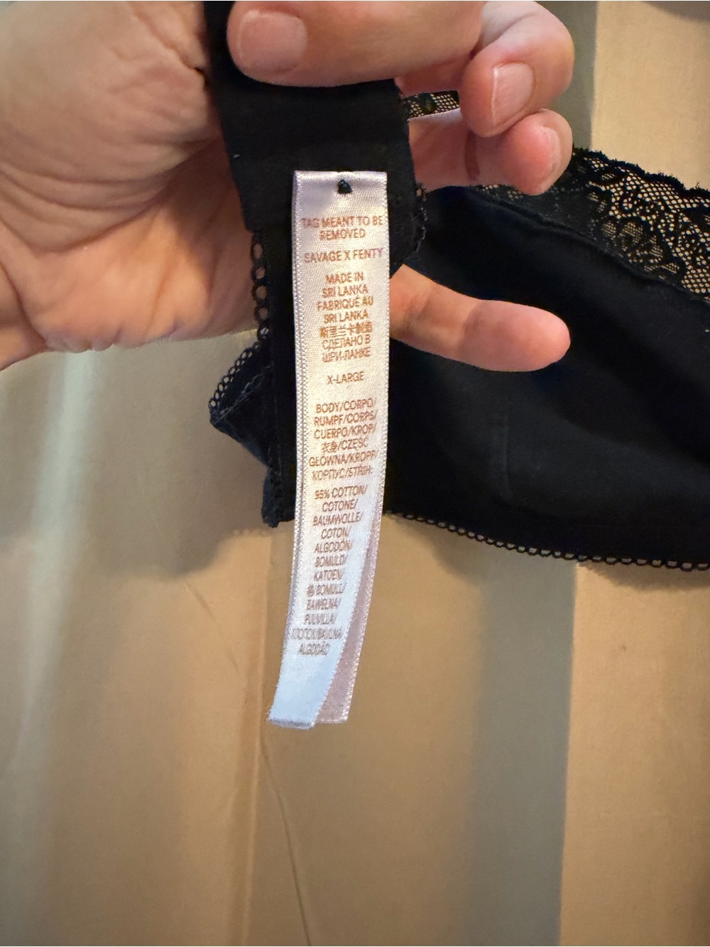 Savage X Fenty Black Lace-Trim Bralette - Picture 5 of 10